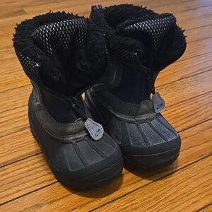 Children's Black & Navy Snow Boots